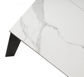 Стол CORNER 120 MATTE STATUARIO Белый мрамор матовый керамика, стекло/ черный каркас, ®DISAUR в Лесном - lesnoy.mebel24.online | фото 8