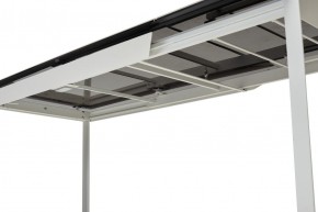 Стол CREMONA 140 HIGH GLOSS STATUARIO Белый мрамор глянцевый, керамика/ белый каркас, ®DISAUR в Лесном - lesnoy.mebel24.online | фото 2