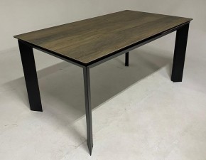 Стол CREMONA 140 KL-61 под дерево, итальянская керамика/ черный каркас, ®DISAUR в Лесном - lesnoy.mebel24.online | фото 2