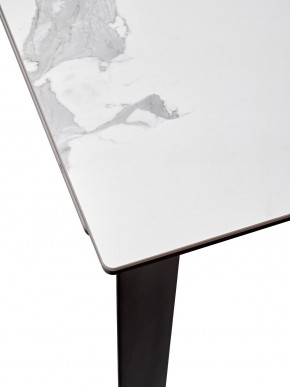 Стол CREMONA 140 MATTE STATUARIO Белый мрамор матовый, керамика/ черный каркас, ®DISAUR в Лесном - lesnoy.mebel24.online | фото 3