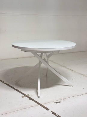 Стол ДАРИО D110 раскладной Белый, стекло/ Белый каркас М-City в Лесном - lesnoy.mebel24.online | фото 4