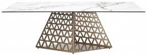 Стол ENNA 220 KL-188 Контрастный мрамор матовый, итальянская керамика/ каркас цвета шампань, ®DISAUR в Лесном - lesnoy.mebel24.online | фото 10