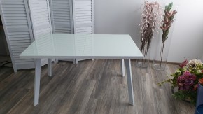 Стол ФИН 140 Белый, стекло/ Белый каркас М-City в Лесном - lesnoy.mebel24.online | фото 9