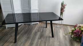 Стол ФИН 140 Черный, стекло/ Черный каркас М-City в Лесном - lesnoy.mebel24.online | фото 9