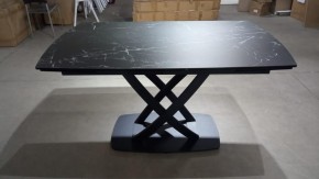 Стол FOGGIA 140 KL-116 Черный мрамор матовый, итальянская керамика/ черный каркас, ®DISAUR в Лесном - lesnoy.mebel24.online | фото 2