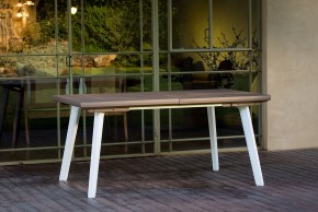 Стол Гармония раздвижной (Harmony Extendable) белый-капучино в Лесном - lesnoy.mebel24.online | фото 1