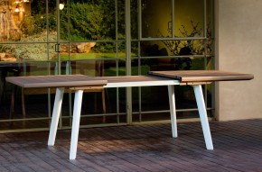 Стол Гармония раздвижной (Harmony Extendable) белый-капучино в Лесном - lesnoy.mebel24.online | фото 3