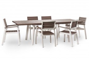 Стол Гармония раздвижной (Harmony Extendable) белый-капучино в Лесном - lesnoy.mebel24.online | фото 6