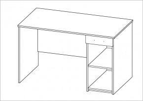 Стол КАСТОР письменный с одной тумбой и одним ящиком, цвет белый в Лесном - lesnoy.mebel24.online | фото 2