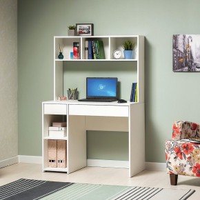 Стол компьютерный 12.77 F Комфорт (Белый РЕ шагрень) в Лесном - lesnoy.mebel24.online | фото 2