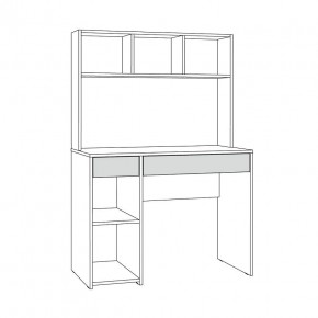 Стол компьютерный 12.77 F Комфорт (Белый РЕ шагрень) в Лесном - lesnoy.mebel24.online | фото 4