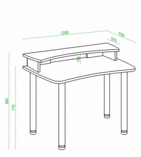 Стол компьютерный Домино Лайт СКЛ-Софт120МО+НКИЛ120 в Лесном - lesnoy.mebel24.online | фото 3