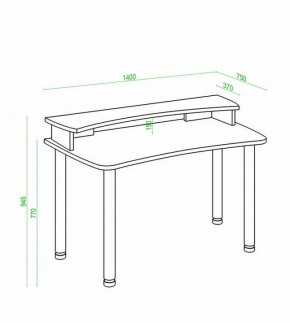 Стол компьютерный Домино Лайт СКЛ-Софт140МО+НКИЛ140 в Лесном - lesnoy.mebel24.online | фото 3