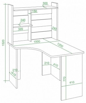 Стол компьютерный Домино Lite СКЛ-Угл120+НКЛ-100 в Лесном - lesnoy.mebel24.online | фото 2