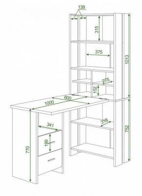 Стол компьютерный Домино Lite СТЛ-ОВ+С100Прям+ТЯЛ в Лесном - lesnoy.mebel24.online | фото 2