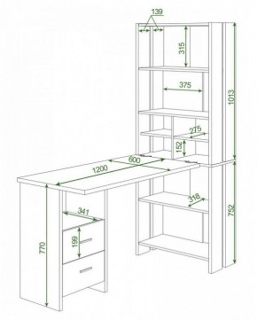 Стол компьютерный Домино Lite СТЛ-ОВ+С120Прям+ТЯЛ в Лесном - lesnoy.mebel24.online | фото 2