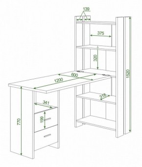 Стол компьютерный Домино Lite СТЛ-ОВ+С120Прям+ТЯЛ в Лесном - lesnoy.mebel24.online | фото 2