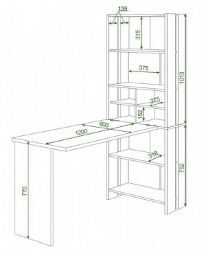 Стол компьютерный Домино Lite СТЛ-ОВХ+С120Прям без тумбы в Лесном - lesnoy.mebel24.online | фото 2