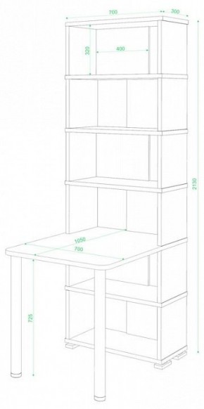 Стол компьютерный Домино СБ-10М/6 в Лесном - lesnoy.mebel24.online | фото 2