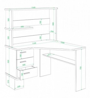 Стол компьютерный Домино СД-45 в Лесном - lesnoy.mebel24.online | фото 2