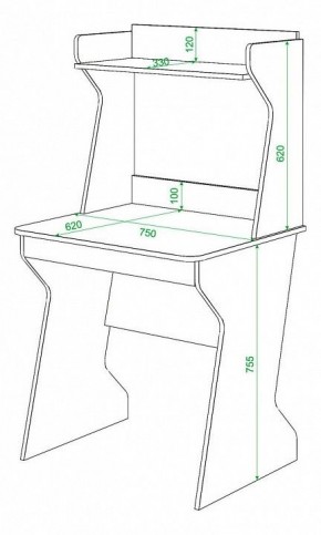Стол компьютерный Домино СК-11 в Лесном - lesnoy.mebel24.online | фото 3