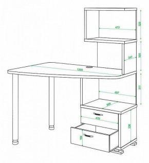 Стол компьютерный Домино СКМ-60 в Лесном - lesnoy.mebel24.online | фото 5
