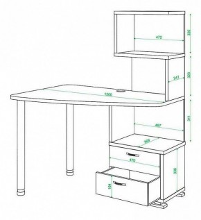 Стол компьютерный Домино СКМ-60 в Лесном - lesnoy.mebel24.online | фото 5
