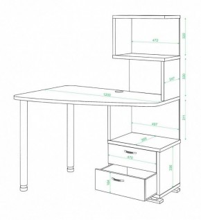 Стол компьютерный Домино СКМ-60 в Лесном - lesnoy.mebel24.online | фото 2
