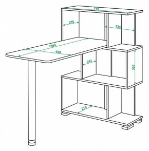 Стол компьютерный Домино СЛ-5-3СТ в Лесном - lesnoy.mebel24.online | фото 2