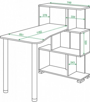 Стол компьютерный Домино СЛ-5-3СТ-2 в Лесном - lesnoy.mebel24.online | фото 2
