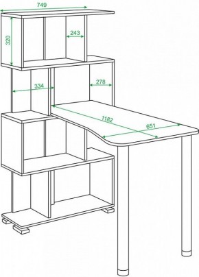 Стол компьютерный Домино СЛ-5-4СТ-2 в Лесном - lesnoy.mebel24.online | фото 2