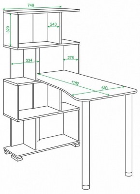 Стол компьютерный Домино СЛ-5-4СТ-2 в Лесном - lesnoy.mebel24.online | фото 2
