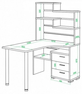 Стол компьютерный Домино СР-132-140 в Лесном - lesnoy.mebel24.online | фото 2