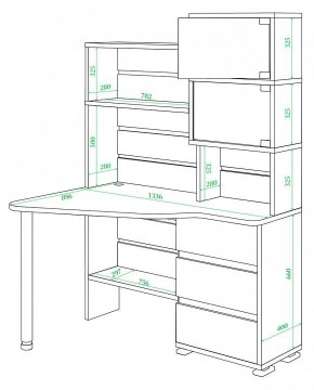 Стол компьютерный Домино СР-322 в Лесном - lesnoy.mebel24.online | фото 2