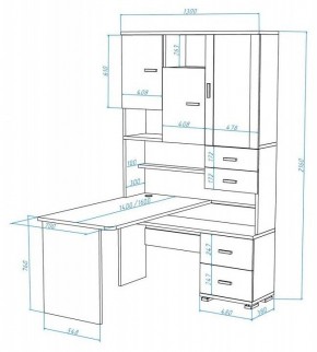 Стол компьютерный Домино СР-620/140 в Лесном - lesnoy.mebel24.online | фото 2