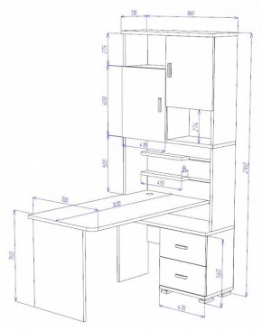 Стол компьютерный Домино СР-720/140 в Лесном - lesnoy.mebel24.online | фото 2