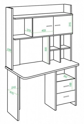 Стол компьютерный Нельсон Lite СКЛ-Трап120+НКЛХ-120 БЕ ЛЕВ в Лесном - lesnoy.mebel24.online | фото 2