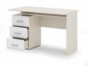 Стол компьютерный Симба Дуб белфорт-Белый глянец в Лесном - lesnoy.mebel24.online | фото 2