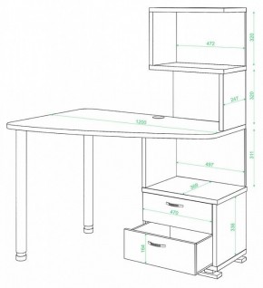Стол компьютерный СКМ-60 в Лесном - lesnoy.mebel24.online | фото 2