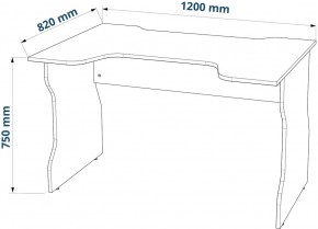 Стол компьютерный ВАРДИГ K1 120x82, антрацит/серебристый в Лесном - lesnoy.mebel24.online | фото 3