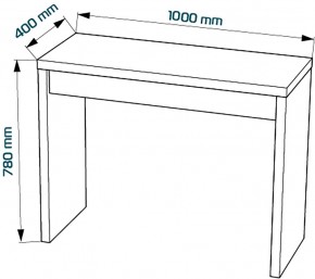 Стол косметический Энкель 100 белый в Лесном - lesnoy.mebel24.online | фото 2