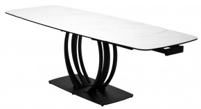 Стол MATERA 160 MARBLES KL-99 Белый мрамор матовый, итальянская керамика/ черный каркас, ®DISAUR в Лесном - lesnoy.mebel24.online | фото 8