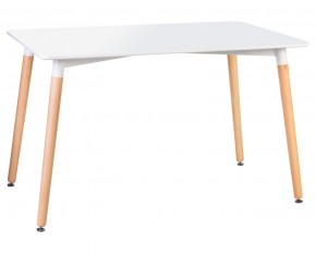 Стол обеденный DOBRIN SERRA WIDE, ножки светлый бук, столешница белая в Лесном - lesnoy.mebel24.online | фото