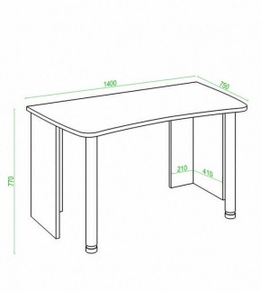 Стол офисный Домино Лайт СКЛ-Софт140 в Лесном - lesnoy.mebel24.online | фото 2