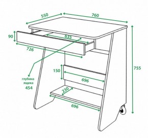 Стол письменный Домино СК-7 в Лесном - lesnoy.mebel24.online | фото 2