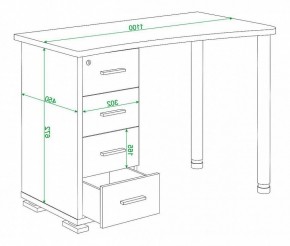 Стол письменный Домино СКМ-50 в Лесном - lesnoy.mebel24.online | фото 6