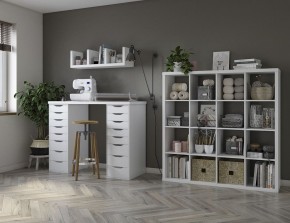 Стол письменный Ингар 2/88 140x106x55, дуб беленый/белый в Лесном - lesnoy.mebel24.online | фото 4
