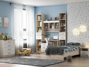 МАРТИНА Стол письменный (Белый глянец/дуб сонома) в Лесном - lesnoy.mebel24.online | фото 2