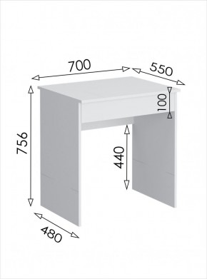 Стол письменный мини с ящиком Париж в Лесном - lesnoy.mebel24.online | фото 3