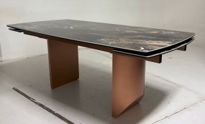 Стол ПУАНТО 200 TITANIUM LAWA NERO, керамика / МЕДЬ каркас М-City в Лесном - lesnoy.mebel24.online | фото 3